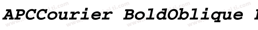 APCCourier BoldOblique Regular字体转换